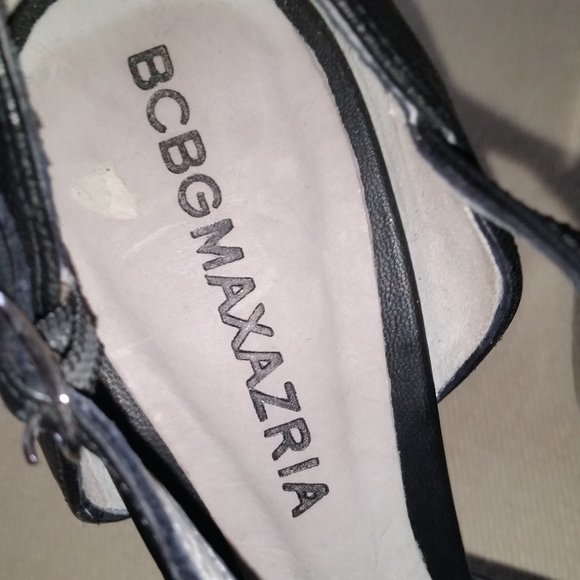 BCBGMaxazria black leather Mary Jane heels - Picture 6 of 6